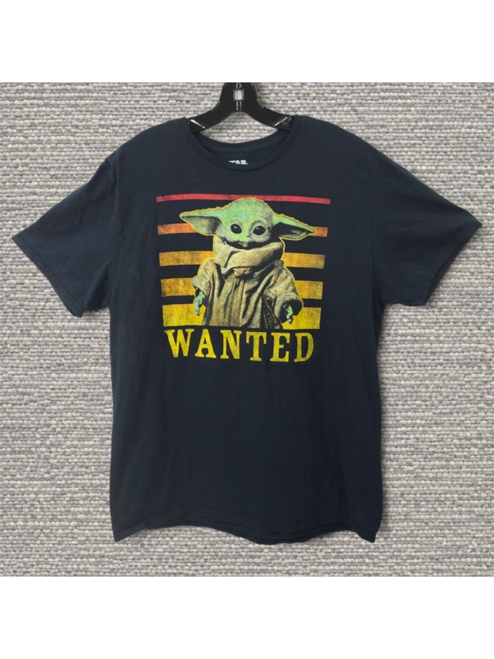 Star Wars Grogu Graphic T Shirt Black Mens XL Baby Yoda Wanted Sunset Mad Engine